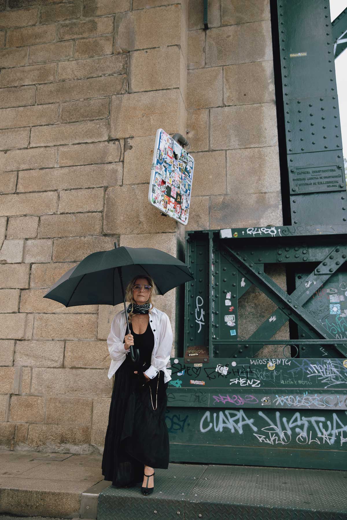 Blusa Branca com Risca