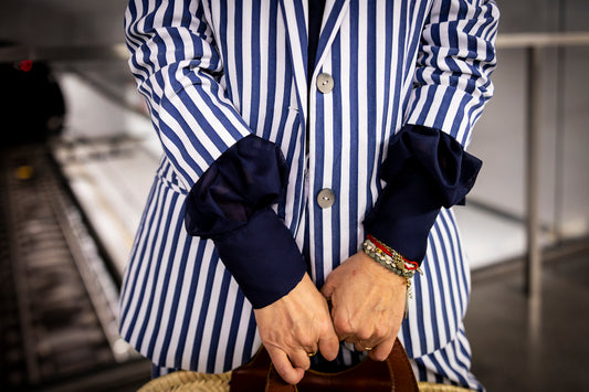 Conjunto Azul e Branco