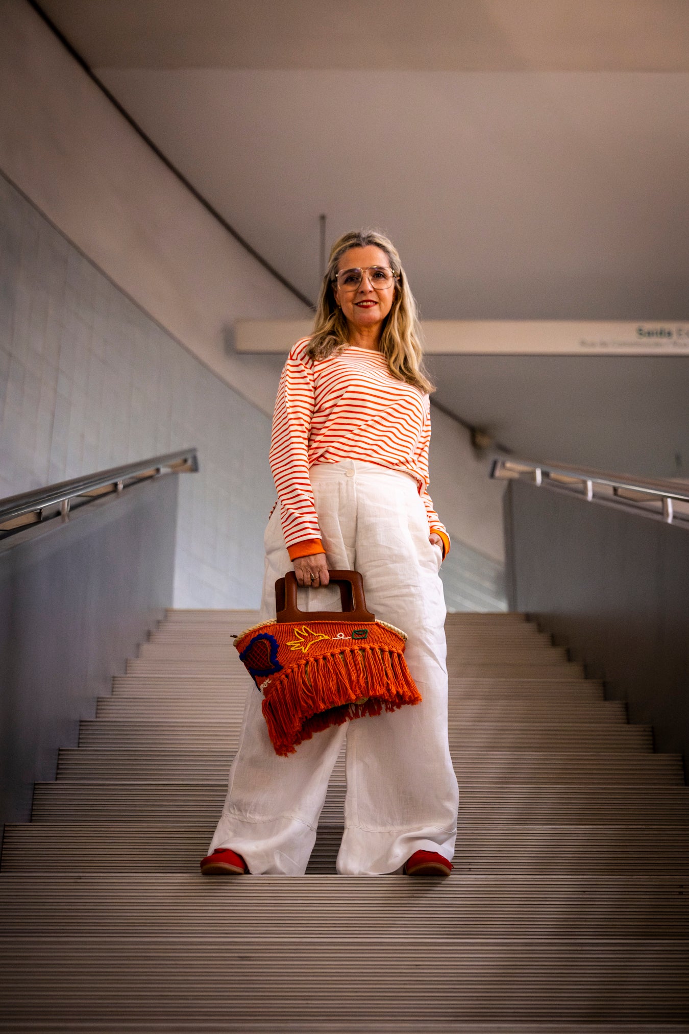 Sweat Laranja e Branca