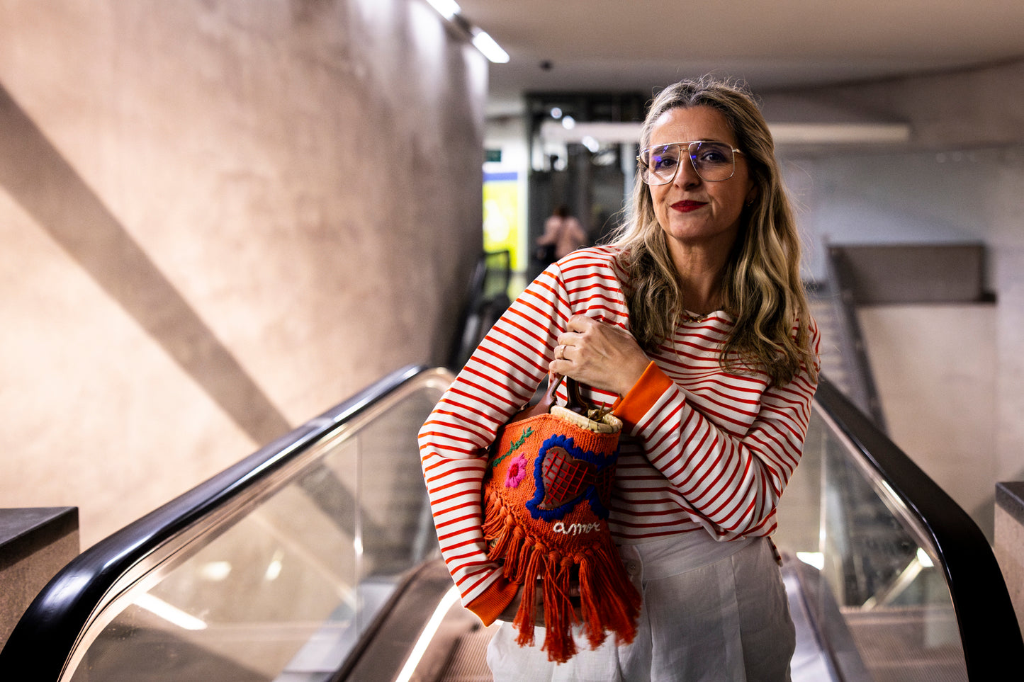 Sweat Laranja e Branca