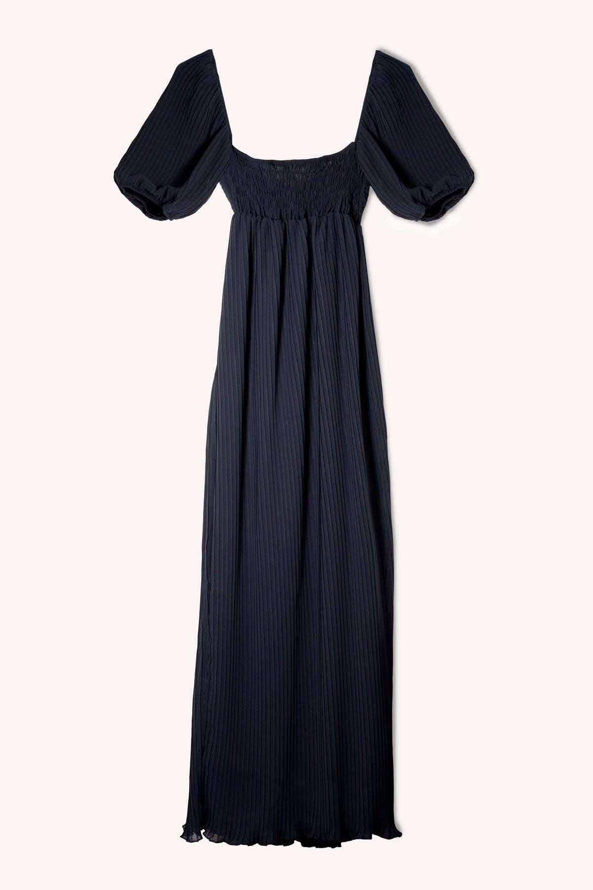 Vestido Azul Plissado
